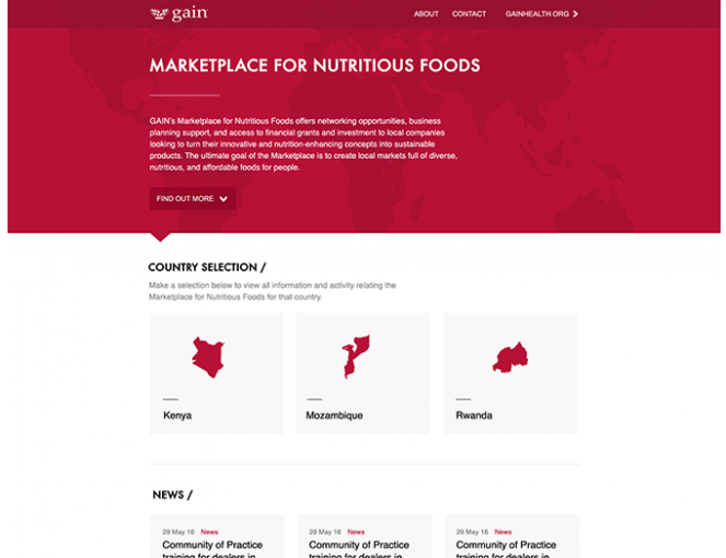 GAIN Marketplace for Nutritious Foods